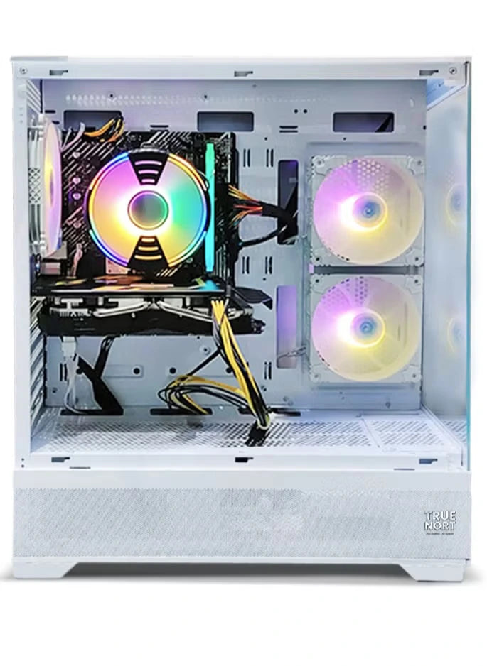 Raime Gaming PC, Intel Core I5-13400F, RTX 3060 Graphics, 16GB RAM, 1TB SSD, 120mm Air Cooler, Windows 11 Pro, RGB White Case Raime Gaming PC, Intel Core I5-13400F, RTX 3060 Graphics, 16GB RAM, 1TB SSD, 120mm Air Cooler, Windows 11 Pro, RGB White Case